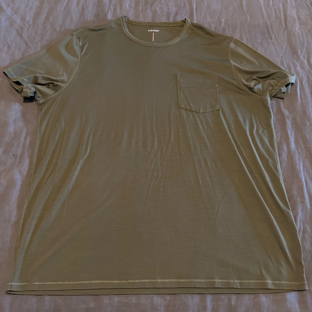 3XL XXXL 72 Hour Merino Tshirt Proof Huckberry in Olive green